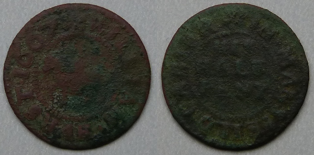 Mansfield, William Hurst 1667 halfpenny